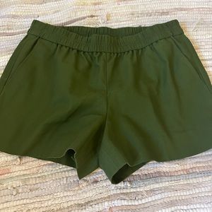Green J crew shorts